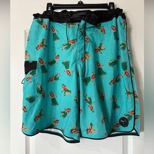 Vans Hula Gurls Aloha‎  Swim Trunks/Board Shorts Size 38